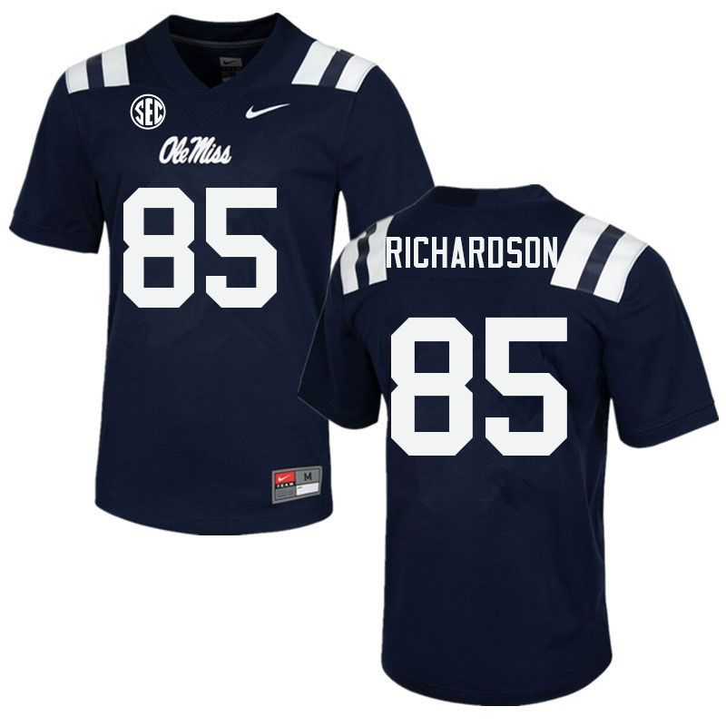 Jamar Richardson Ole Miss Rebels NCAA Men's Navy #85 Stitched Limited College Football Jersey BWL2258OM